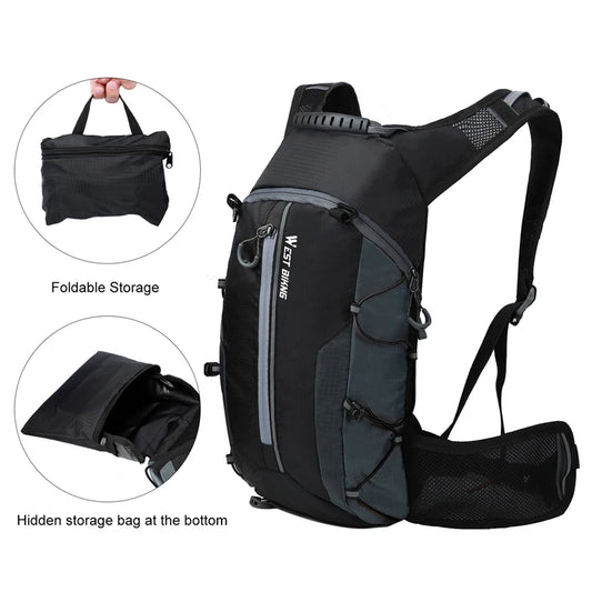 WEST BIKING Outdoor Water Repellent Sports Bag, Cycling Hydration Backpack