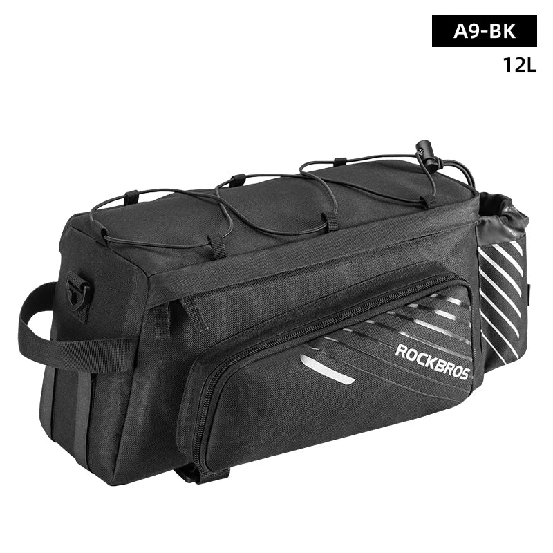 ROCKBROS Bicycle Carrier Bag, Waterproof 35L Large Capacity Pannier Rear Rack Shelf Bag