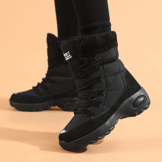 Women's Winter Boots, Mid-Calf Waterproof Snow Boots
