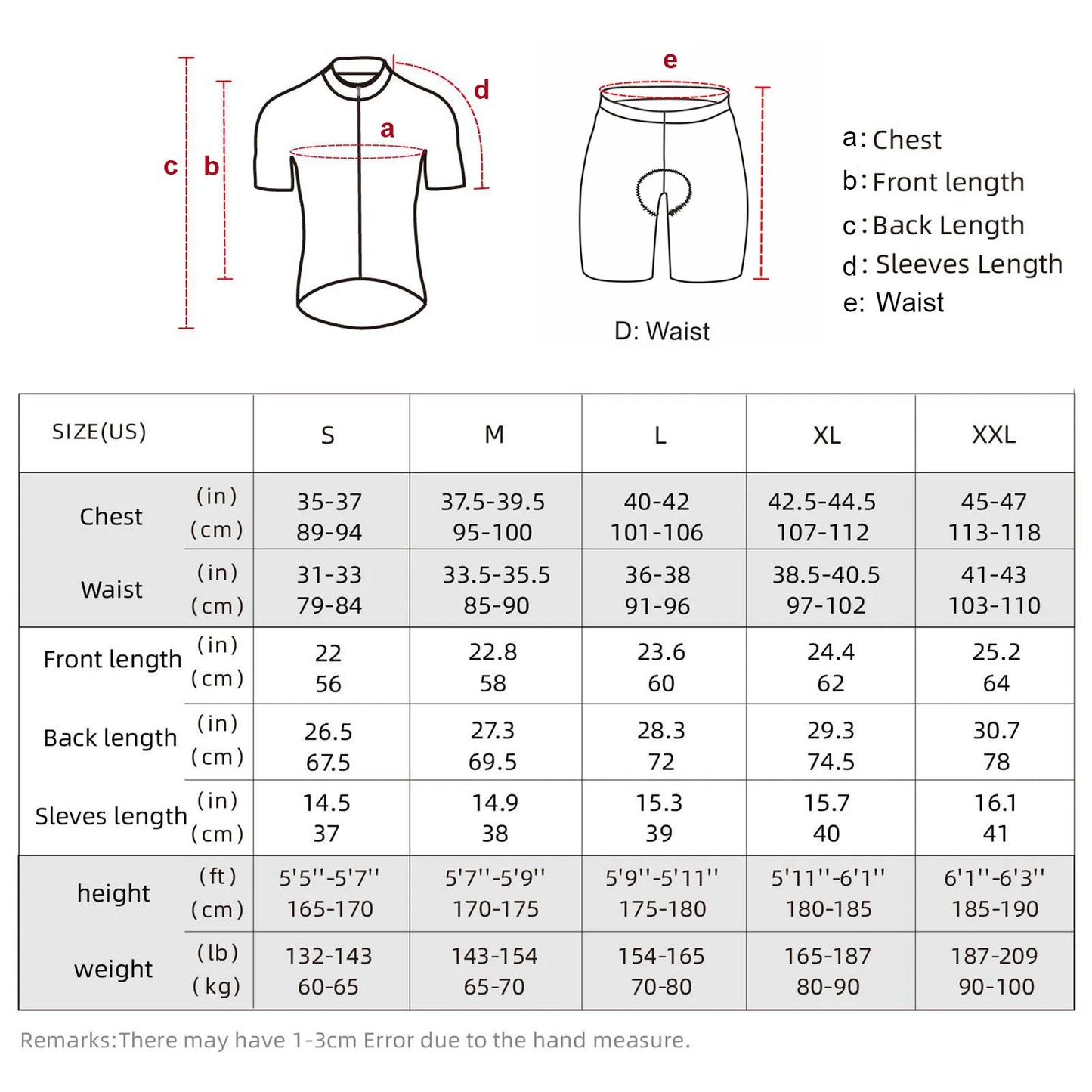 Men Breathable Quick Dry Comfortable Short Sleeve Jersey + Padded Cycle Shorts
