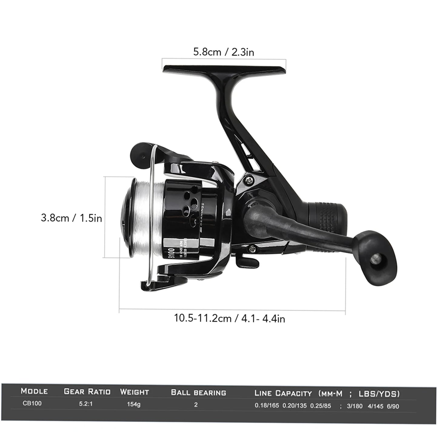 US Fishing Rod/Reel Combo Full Kit 1.5m Telescopic Fishing Rod, Spinning Reel Set with Hook Soft Lures, and Barrel Swivels Storage Bag