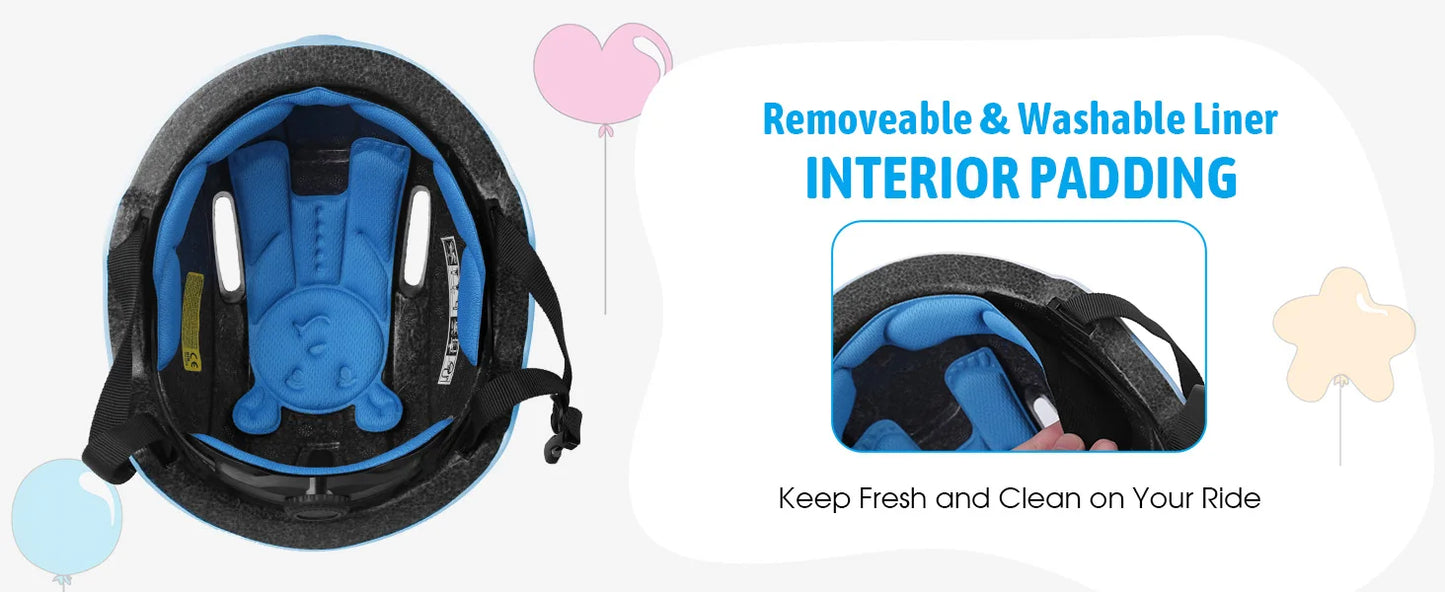 Toddler Kids Bike Helmet, 3D Children Bicycle Helmet for Boys and Girls, Adjustable Age 3-10