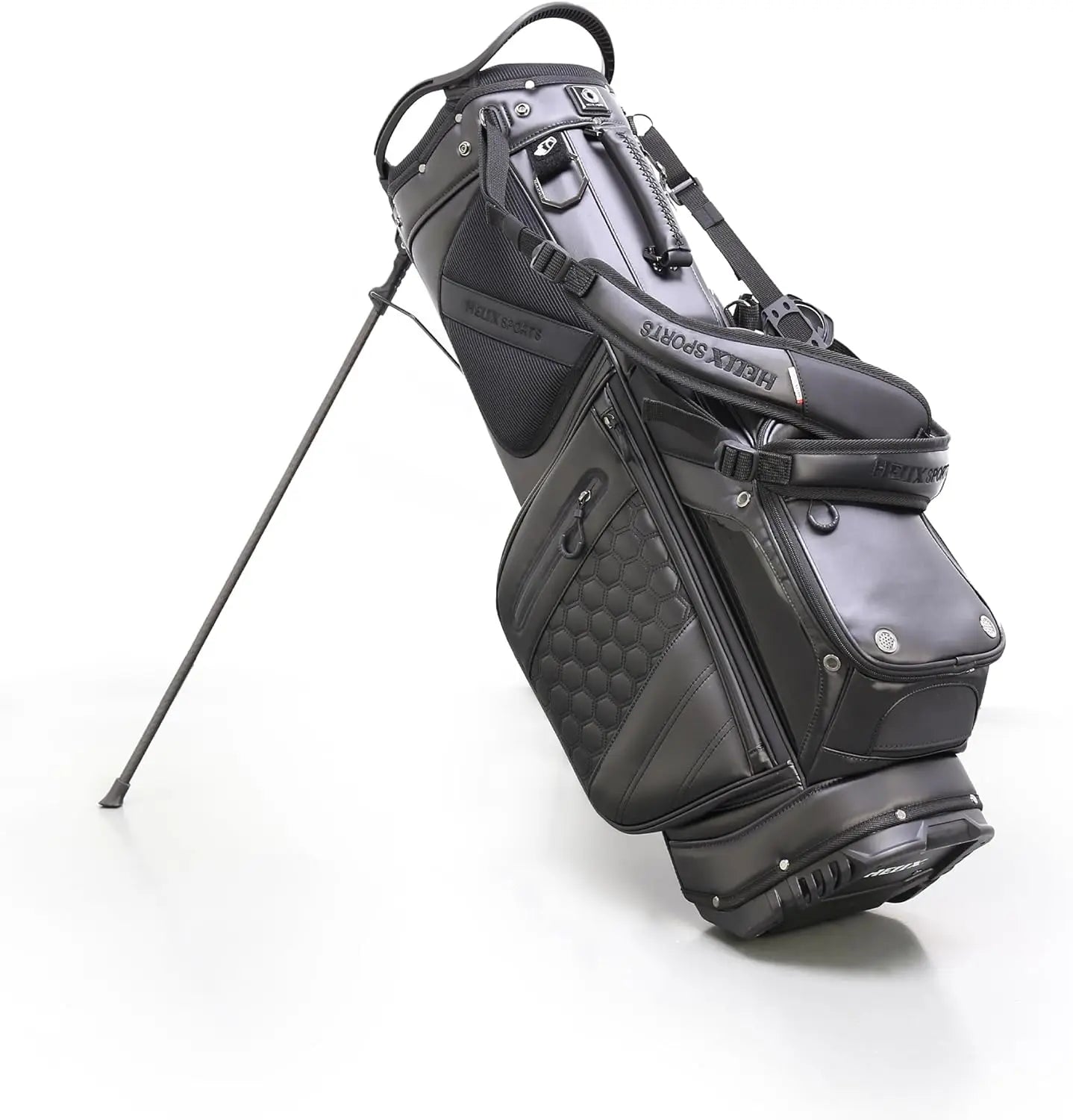 HELIX Lightweight 14 Way Full Length Dividers, PU Leather Golf Stand Bag for Men, Easy to Clean