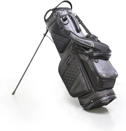 HELIX Lightweight 14 Way Full Length Dividers, PU Leather Golf Stand Bag for Men, Easy to Clean