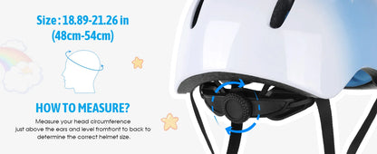 Toddler Kids Bike Helmet, 3D Children Bicycle Helmet for Boys and Girls, Adjustable Age 3-10