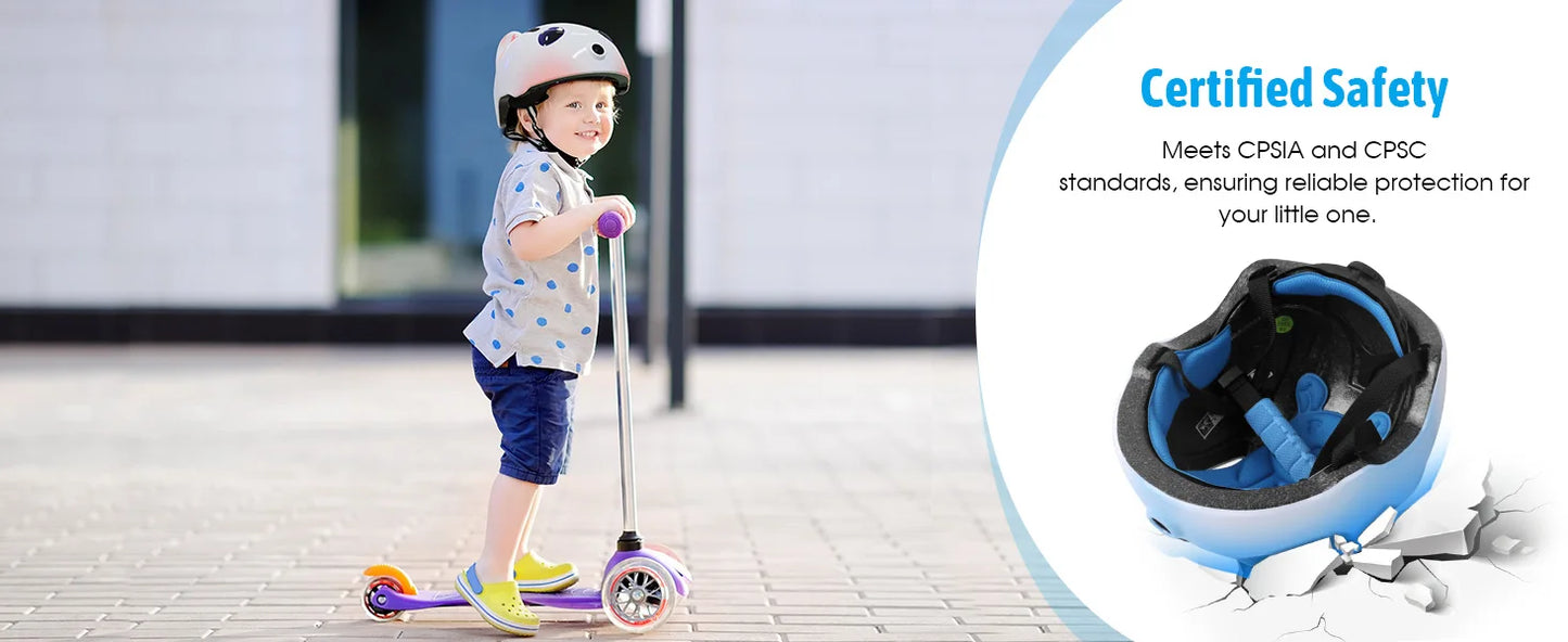 Toddler Kids Bike Helmet, 3D Children Bicycle Helmet for Boys and Girls, Adjustable Age 3-10
