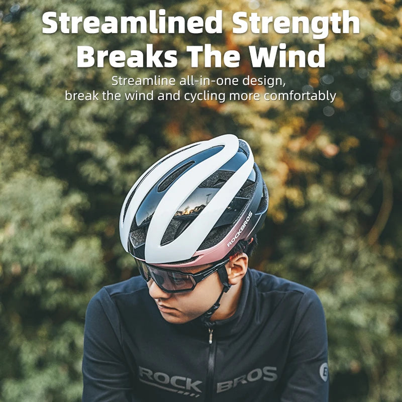 ROCKBROS Bicycle Helmet, Cycling Ultralight Road Bike Helmet