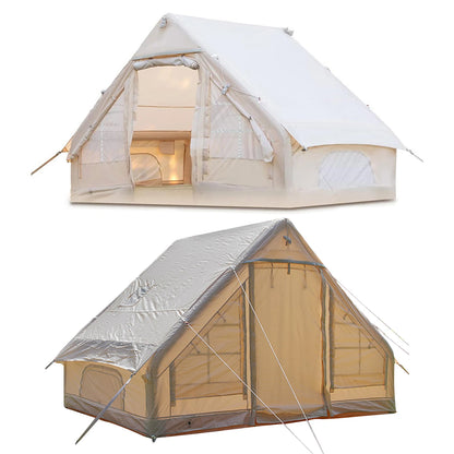 4-6 Person House Instant Glamping Camping Tents, House Oxford Fabric Inflatable Camping Tent With Storage Bag