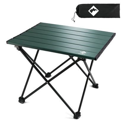 VILLEY Portable Camping Side Table, Ultralight Aluminum Folding Beach Table with Carry Bag for Outdoor Cooking, Picnic, Camping