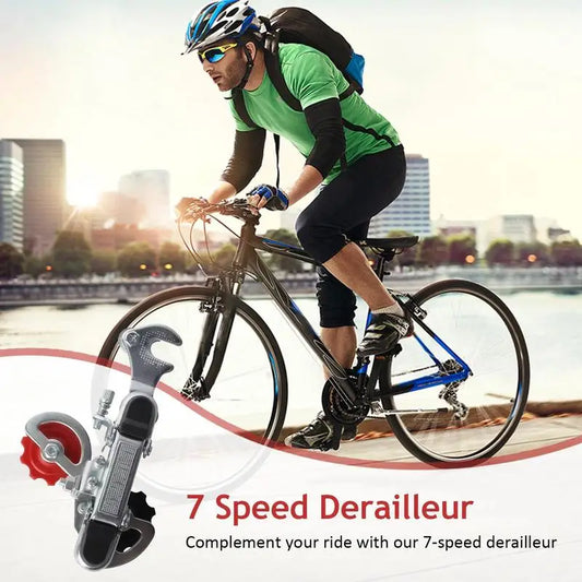 7 Speed Derailleur Galvanized Iron Bikes Gear Shifter, Hanger Mount Derailleur