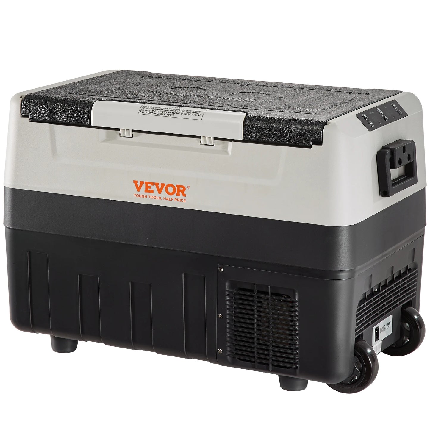 SucceBuy 35/45/55L Portable Electric Cooler, Car Refrigerator with Wheel Compressor Freezer for Camping