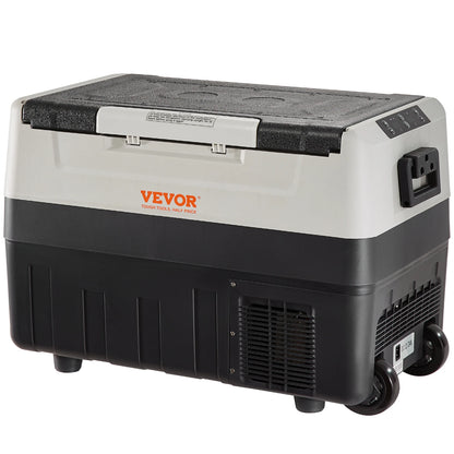 SucceBuy 35/45/55L Portable Electric Cooler, Car Refrigerator with Wheel Compressor Freezer for Camping