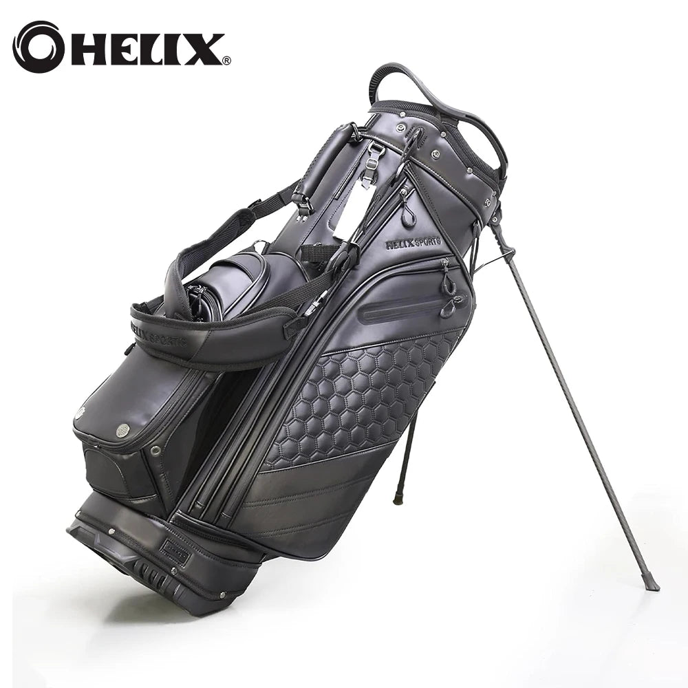 HELIX Lightweight 14 Way Full Length Dividers, PU Leather Golf Stand Bag for Men, Easy to Clean