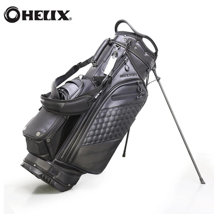 HELIX Lightweight 14 Way Full Length Dividers, PU Leather Golf Stand Bag for Men, Easy to Clean