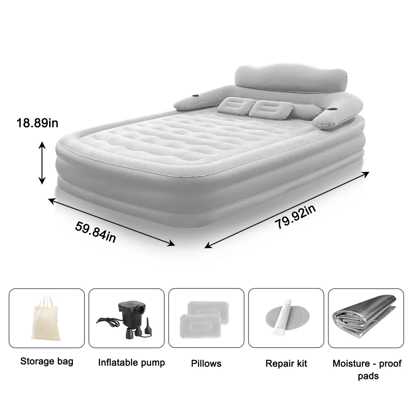 2 Person Built-In Pump Camping Mattress