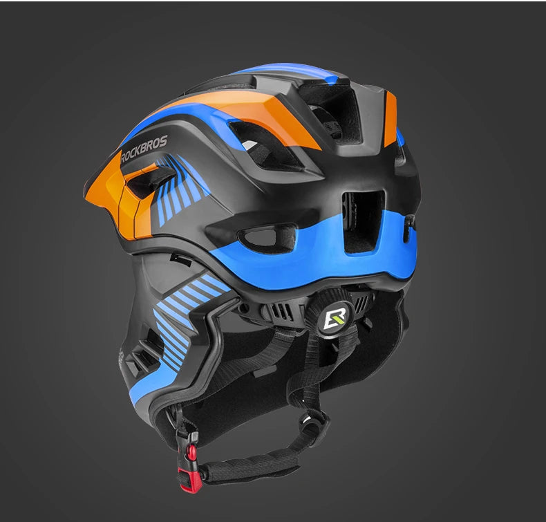 ROCKBROS Child Cycling Helmet, Impact Resistant Detachable Full Face Helmet