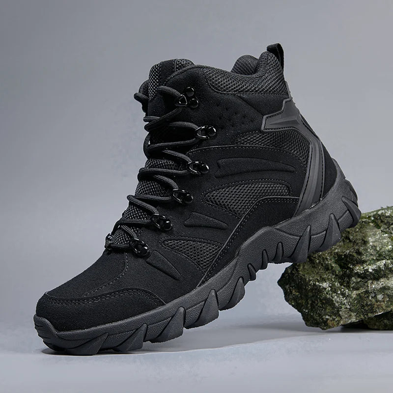 Men's casual tactical boots, lightweight, side zipper
