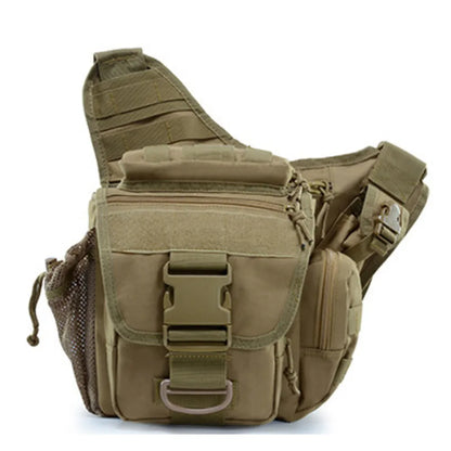Outdoor Men Tactical Shoulder Bag, Fishing EDC Sling Bag