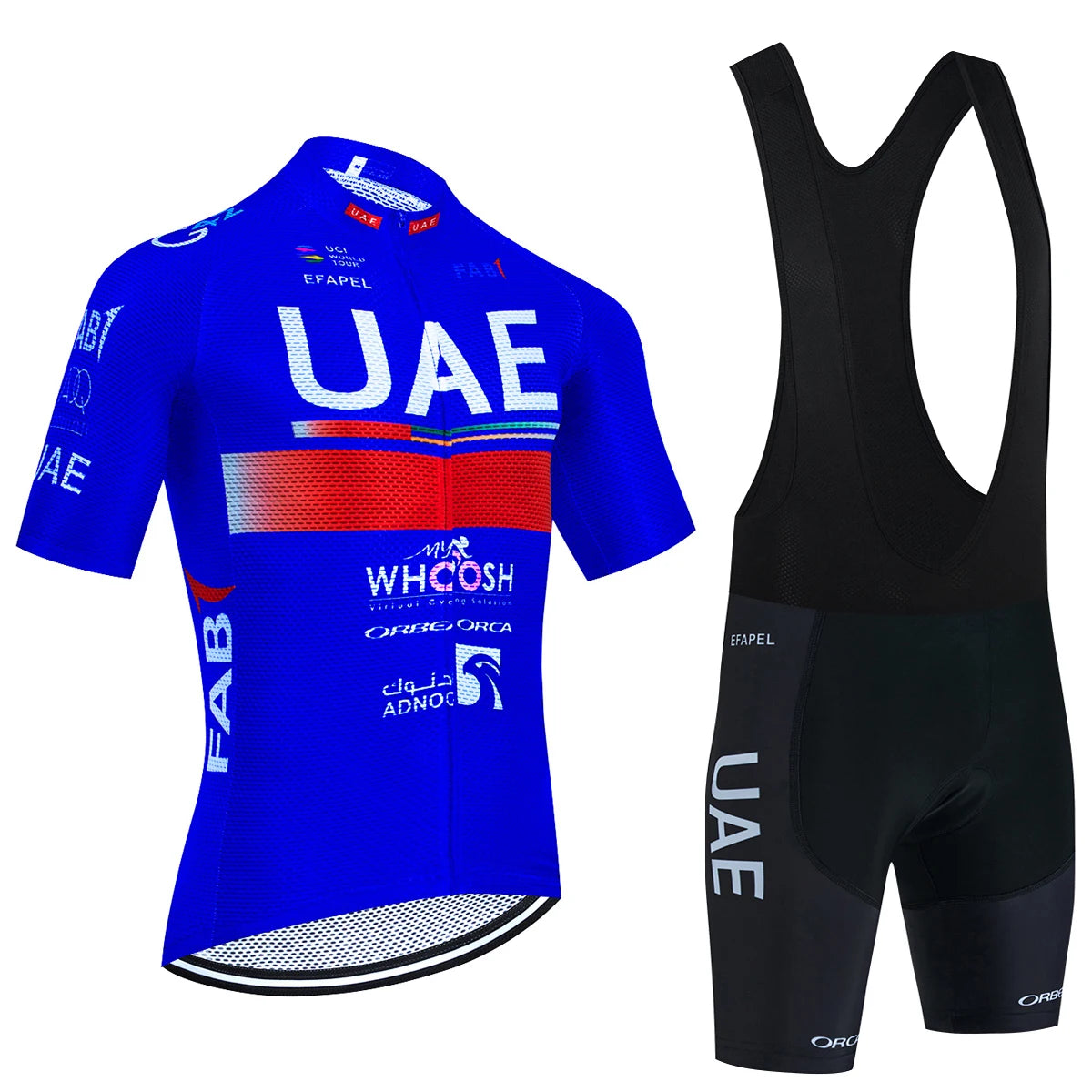 New Black UAE Cycling Maillot Jersey and Shorts for Men and Women