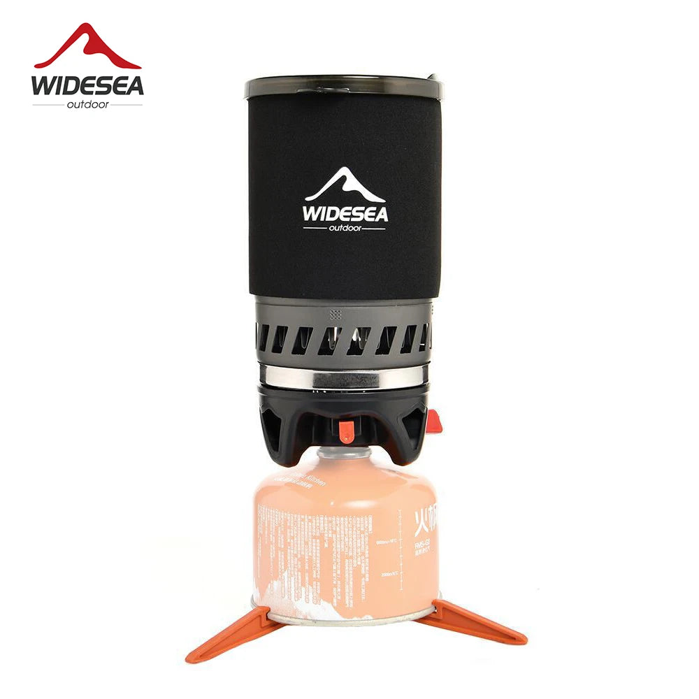 Widesea Camping Cooking System with Heat Exchanger, Outdoor Gas Stove Burner