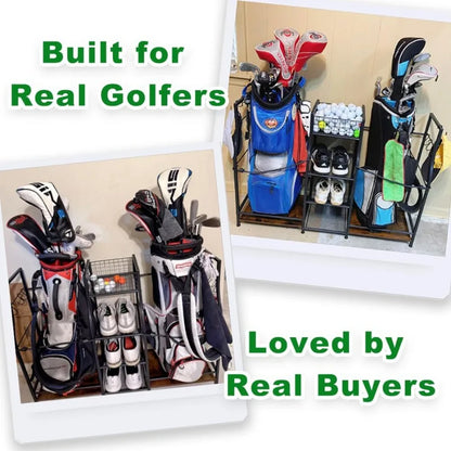 Golf Bag Storage Organizer for Garage