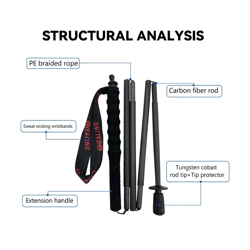 Local+ 2PCs Trekking Poles, Carbon Fiber 115g Ultra-Light Hiking Poles
