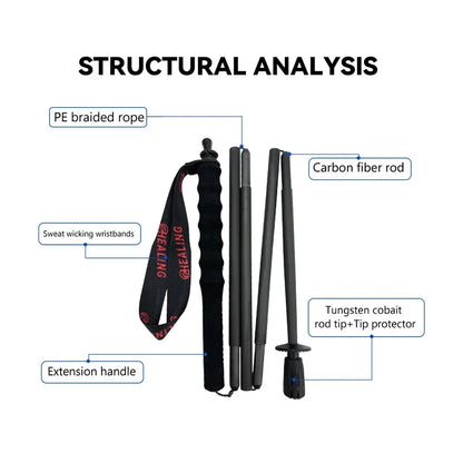 Local+ 2PCs Trekking Poles, Carbon Fiber 115g Ultra-Light Hiking Poles