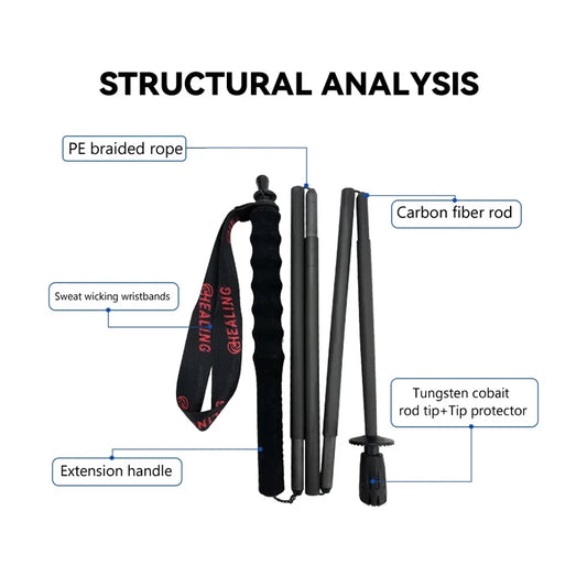 Local+ 2PCs Trekking Poles, Carbon Fiber 115g Ultra-Light Hiking Poles