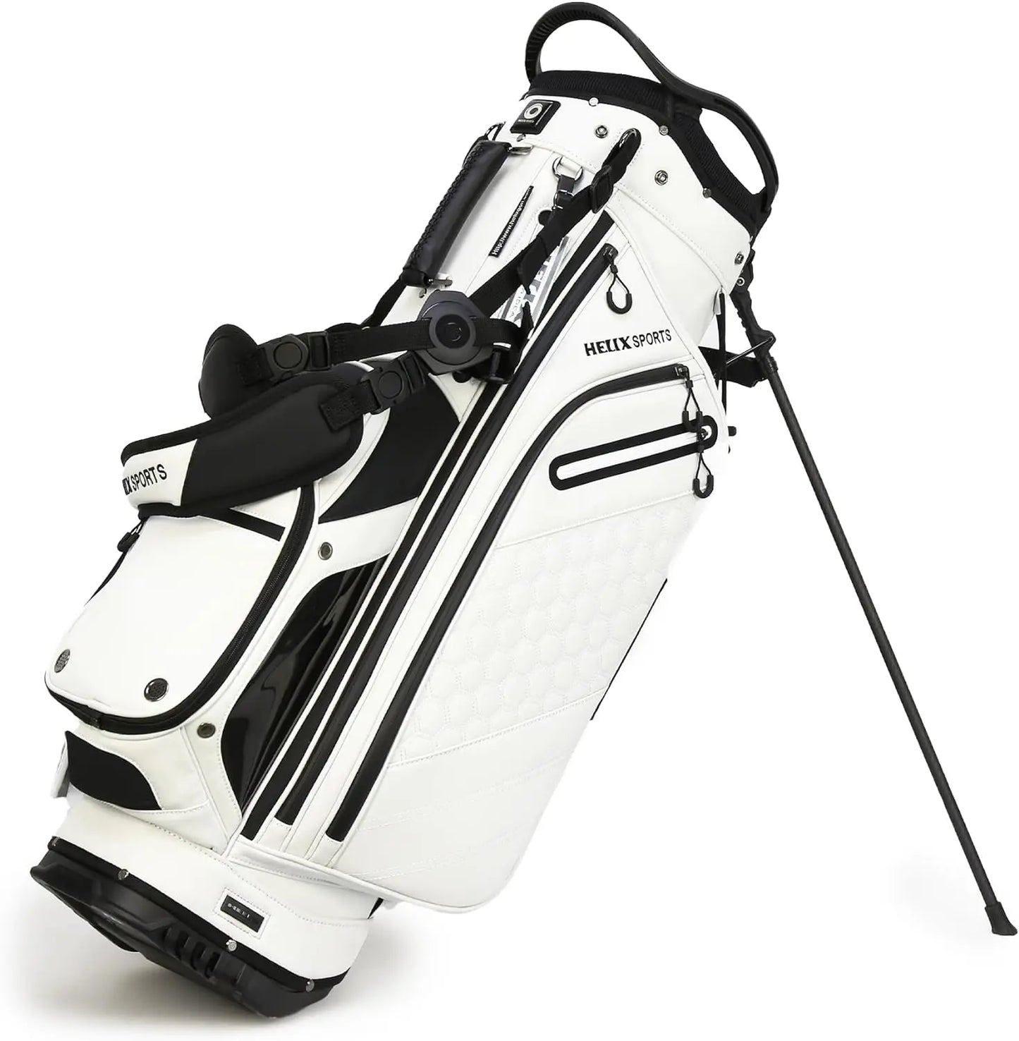 HELIX Lightweight 14 Way Full Length Dividers, PU Leather Golf Stand Bag for Men, Easy to Clean