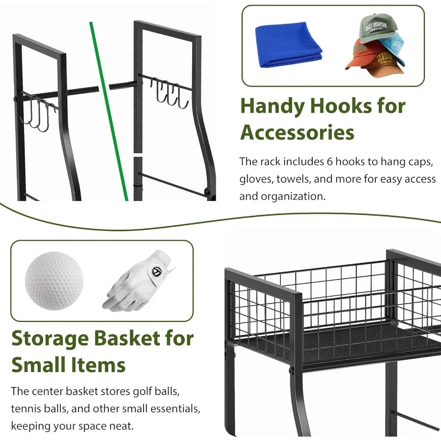 Golf Bag Storage Organizer for Garage
