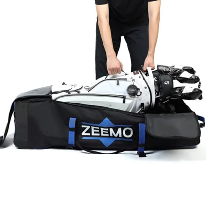 Golf Travel Bag, Full-Open Protective Wheeled Airline-Approved Case for Clubs, Cart Stand Bag Soft-Sided Waterproof Cover in Black