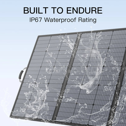 MHPOWOS 220/400W Lightweight Portable Solar Panel, Foldable Solar Panel with Kickstands for RV, Camping, Off Grid System