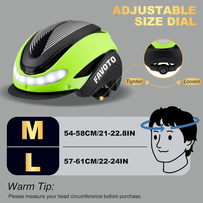 CPSC Certified Bike Helmet with Turn Signals, Removable Visor & Goggles, USB Rechargeable