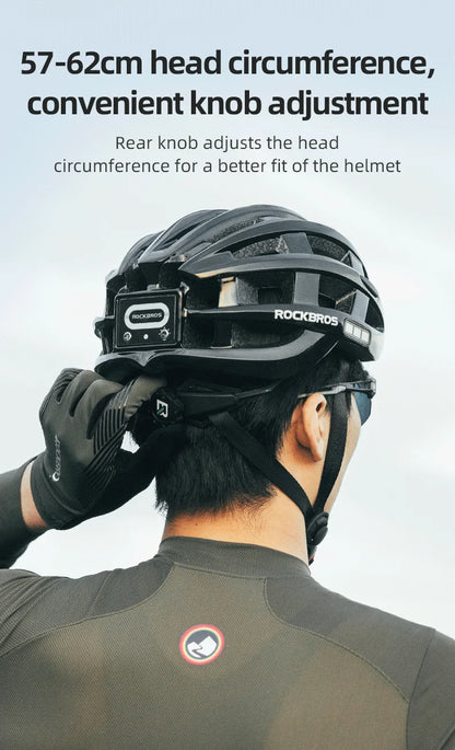 ROCKBROS Cycling Light Helmet, USB Charging Electric LED Front Light Helmet For Night Cycling