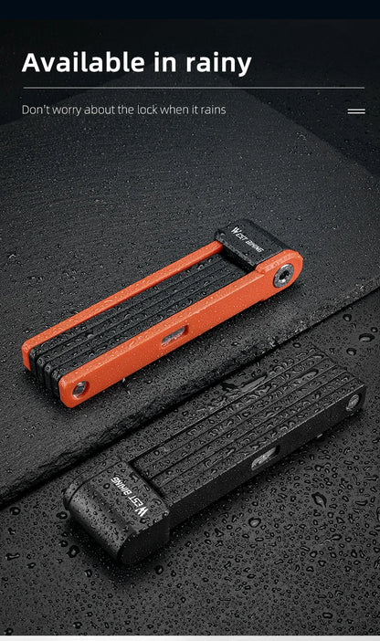 WEST BIKING Anti-Theft Bicycle Folding Lock