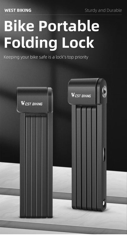 WEST BIKING Anti-Theft Bicycle Folding Lock