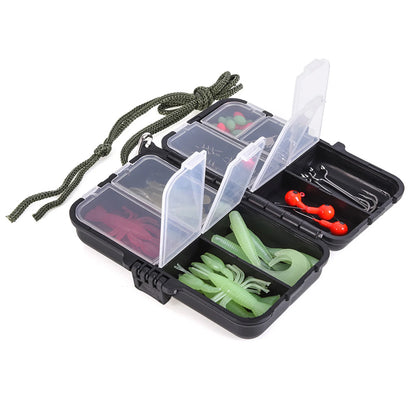 US Fishing Rod/Reel Combo Full Kit 1.5m Telescopic Fishing Rod, Spinning Reel Set with Hook Soft Lures, and Barrel Swivels Storage Bag
