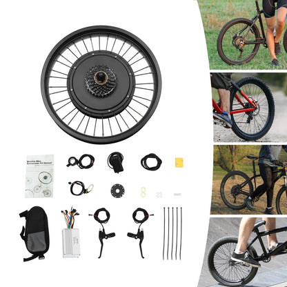 1000W Ebike Conversion DC Brushless Motor Kit, Rear Wheel Electric Bicycle Hub Motor Kit for 20inch Wheel Bicycle