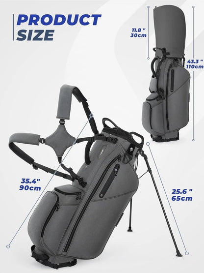 Golf Stand Bag, Lightweight Golf Bags with 7 Way Full-Length Dividers, Weather-Resistant, Cooler Pockets