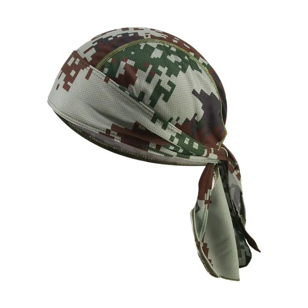 Quick Dry Camo Cycling Cap Head Scarf, Summer Men Running and Riding Bandana Headscarf