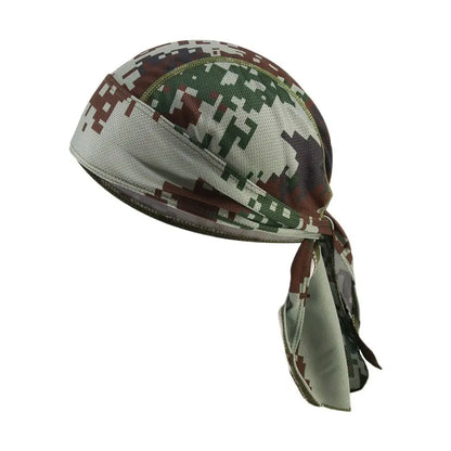 Quick Dry Camo Cycling Cap Head Scarf, Summer Men Running and Riding Bandana Headscarf