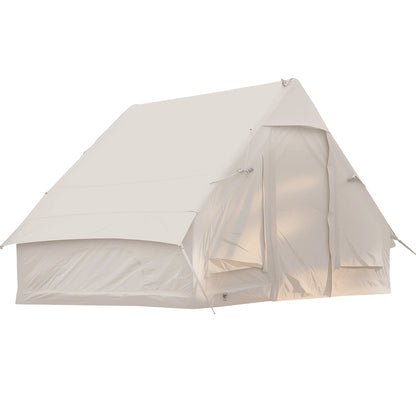 4-6 Person House Instant Glamping Camping Tents, House Oxford Fabric Inflatable Camping Tent With Storage Bag