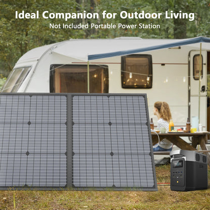MHPOWOS 220/400W Lightweight Portable Solar Panel, Foldable Solar Panel with Kickstands for RV, Camping, Off Grid System