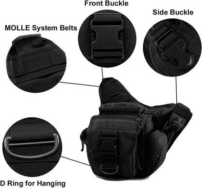 Outdoor Men Tactical Shoulder Bag, Fishing EDC Sling Bag