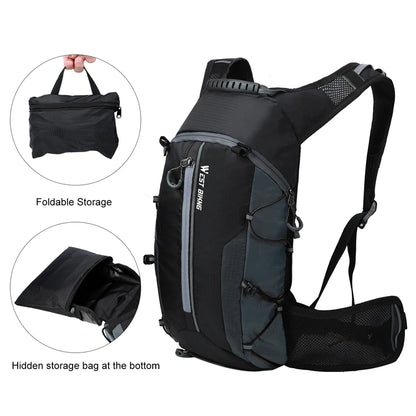 WEST BIKING Outdoor Water Repellent Sports Bag, Cycling Hydration Backpack