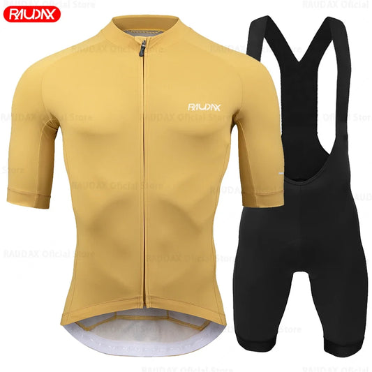 RAUDAX Summer Short Sleeve Cycling Jersey Set