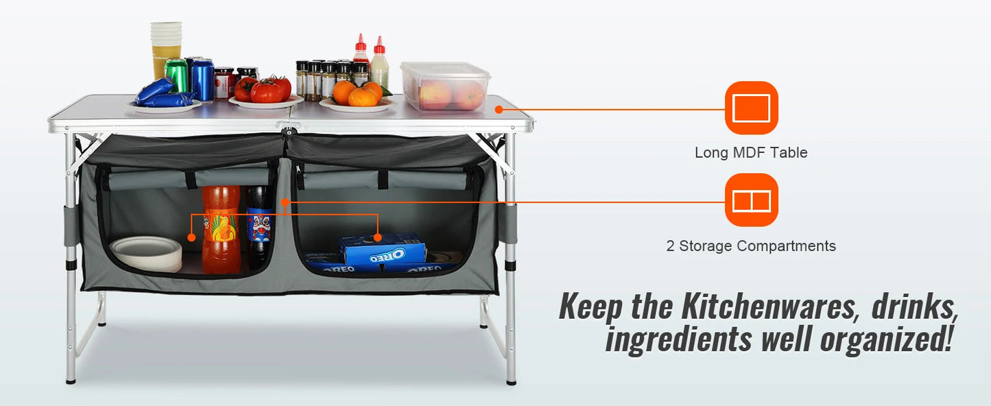SucceBuy Camping Kitchen Table Quick set-up