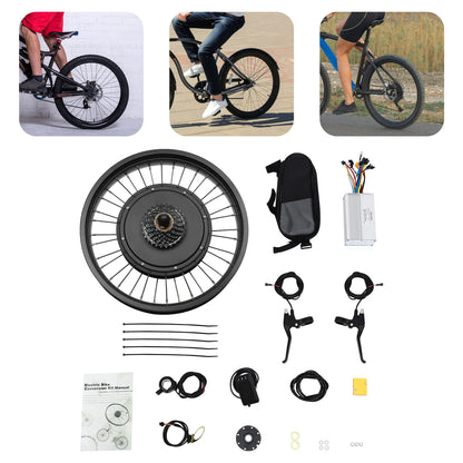 1000W Ebike Conversion DC Brushless Motor Kit, Rear Wheel Electric Bicycle Hub Motor Kit for 20inch Wheel Bicycle