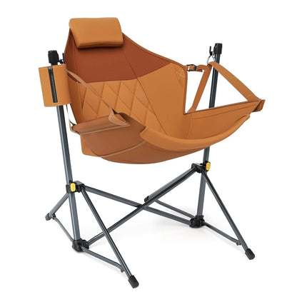Hammock Camping Chair with Adjustable Backrest, Heavy Duty Folding Hammock Chair Supports 300 lbs.