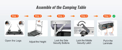 SucceBuy Camping Kitchen Table Quick set-up